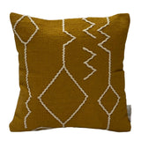 Dovetail Axon Handwoven Cotton Pillow with Embroidered Accents 20"x20" Square Pillow DOV4124