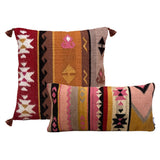 Dovetail Phoenix Handwoven Wool Multicolored Patterned Pillow DOV4126