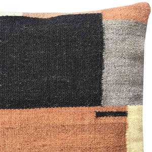 Dovetail Chelet Handwoven and Hand Tufted Multi Colored Wool Throw Pillow DOV4129