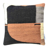 Dovetail Chelet Handwoven and Hand Tufted Multi Colored Wool Throw Pillow DOV4129