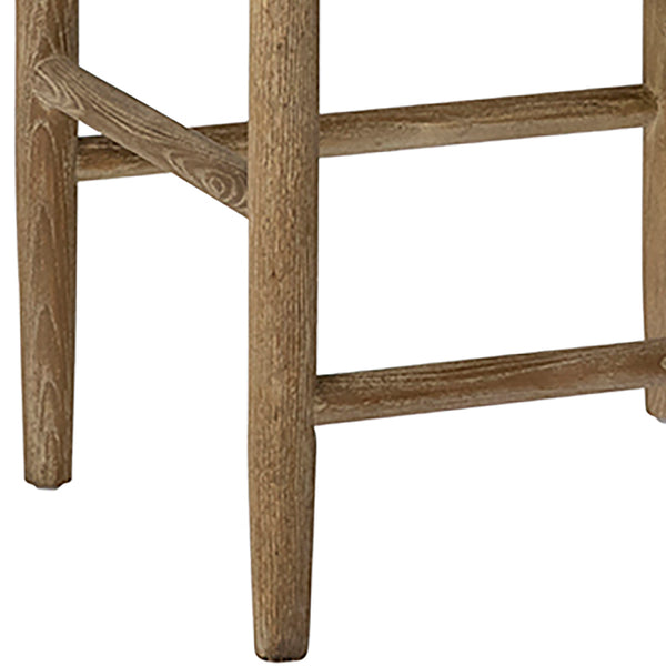 Dovetail Emilio Mid-Century Modern Curved Back Natural Finish Oak Chair with Woven Craft Paper Seat DOV415CS