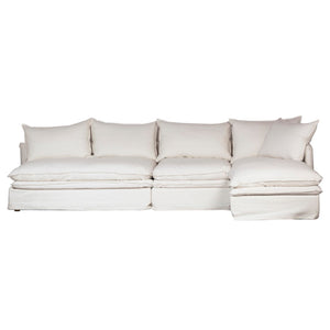 Dovetail Avesta L-Shape Sofa-Right Side Chaise with Perf Fabric DOV4525