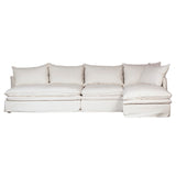 Lauren White RAF Slip Cover Style Sofa Chaise