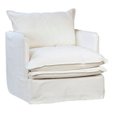 Lauren White Slip Cover Style Accent Chair