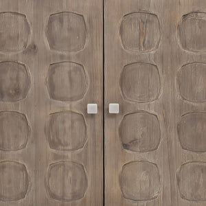 Dovetail Victoria 72" Reclaimed Pine 4-Door Sideboard in Black and Antique Natural Finish DOV50027DK