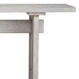 Dovetail Emma 72" Rectangular White Pine Trustle Console Table, a Light Grey Wash DOV50035