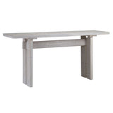 Dovetail Emma 72" Rectangular White Pine Trustle Console Table, a Light Grey Wash DOV50035