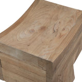 Dovetail Rosalie Reclaimed Pine Dovetail Block Stool with Cuved Seat in a Natural Finish DOV50058