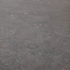 Dovetail Atlanta Iron Pedestal with Inlayed Stone in Oak Top Oval Dining Table DOV5387