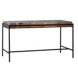 Dovetail Brady 54" Modern Reclaimed Pine and Iron Writing Desk DOV5438