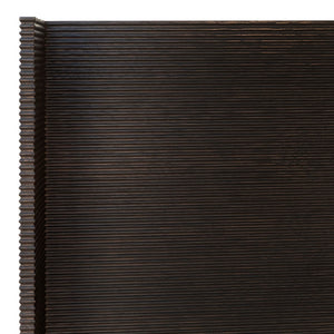 Dovetail Meryl Antique Black Oak and Forged Iron Modern Wingback Panel Bed DOV5461Q