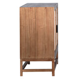 Dovetail Royette 83" Exotic Wood and Rattan Sideboard DOV6368