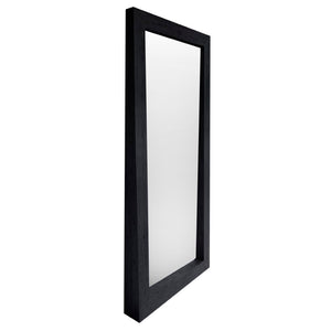 Dovetail Cornell Black Wood 88" Tall Floor Mirror with Wide Base DOV6377