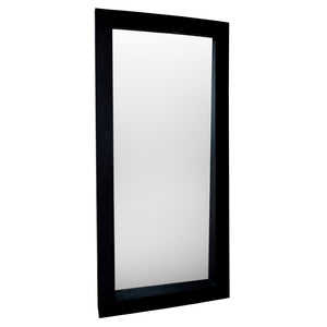 Dovetail Cornell Black Wood 88" Tall Floor Mirror with Wide Base DOV6377