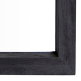 Dovetail Cornell Black Wood 88" Tall Floor Mirror with Wide Base DOV6377