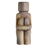 Dovetail Reflection Hand Carved Suar Hardwood Tabletop Figurine Sculpture DOV6389