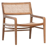 Kai Natural Finish Teak and Natural Woven Rattan Arm Occasional Chair
