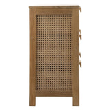 Dovetail Elliana 63" Teak and Woven Rattan Sideboard DOV7776