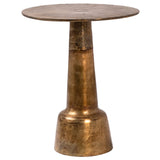 Dovetail Blake Round Aluminum Decorative Pedestal Base Side Table DOV8093