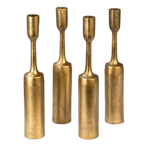 Dovetail Lumina Candle Stand Brass Set of 4 DOV8319