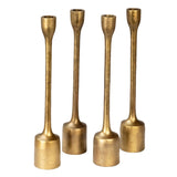 Dovetail Bryce Candle Stand Brass Set of 4 DOV8321