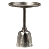 Dovetail Blake Round Aluminum Decorative Pedestal Base Side Table DOV8329