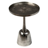 Dovetail Blake Round Aluminum Decorative Pedestal Base Side Table DOV8329