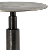 Dovetail Blake Round Aluminum Decorative Pedestal Base Side Table DOV8331