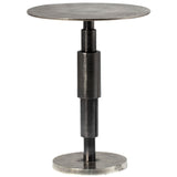 Dovetail Blake Round Aluminum Decorative Pedestal Base Side Table DOV8331