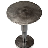 Dovetail Blake Round Aluminum Decorative Pedestal Base Side Table DOV8331