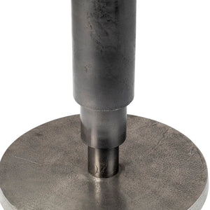 Dovetail Blake 30" Round Aluminum Black Patina Raw Nickel Modern Pedestal Dining Bistro Table DOV8332