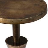 Dovetail Blake Round Aluminum Decorative Pedestal Base Side Table DOV8333