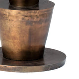 Dovetail Blake Round Aluminum Decorative Pedestal Base Side Table DOV8333