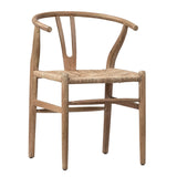 Kairo Wicker Wishbone Back Dining Arm Chair