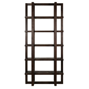 Dovetail Hannah 95" Tall Modern Reclaimed Pine Bookcase,  DOV959DK