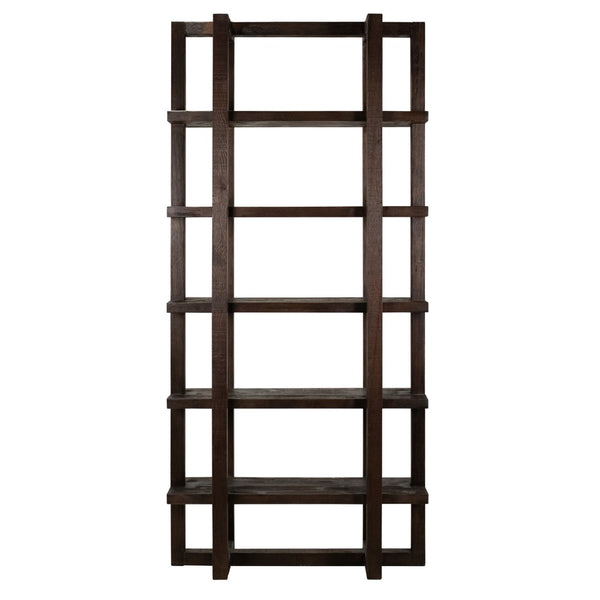 Dovetail Hannah 95" Tall Modern Reclaimed Pine Bookcase,  DOV959DK