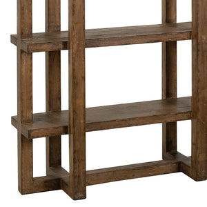 Dovetail Hannah 95" Tall Modern Reclaimed Pine Bookcase,  DOV959MB