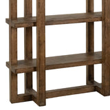 Dovetail Hannah 95" Tall Modern Reclaimed Pine Bookcase,  DOV959MB