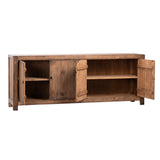 Dovetail Patton 87" Reclaimed Pine Textured Sideboard in Medium Brown DOV964