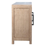 Dovetail Evie 84" Reclaimed Pine Two Tone 4-Door Sideboard DOV985