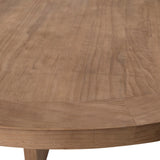 Dovetail Landon Round Reclaimed Pine Dining Table with Cross Base DOV990NAT