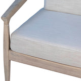 Dovetail Jess Light Wash Oak Frame and Light Sand Linen Occasional Arm Chair DOV9917