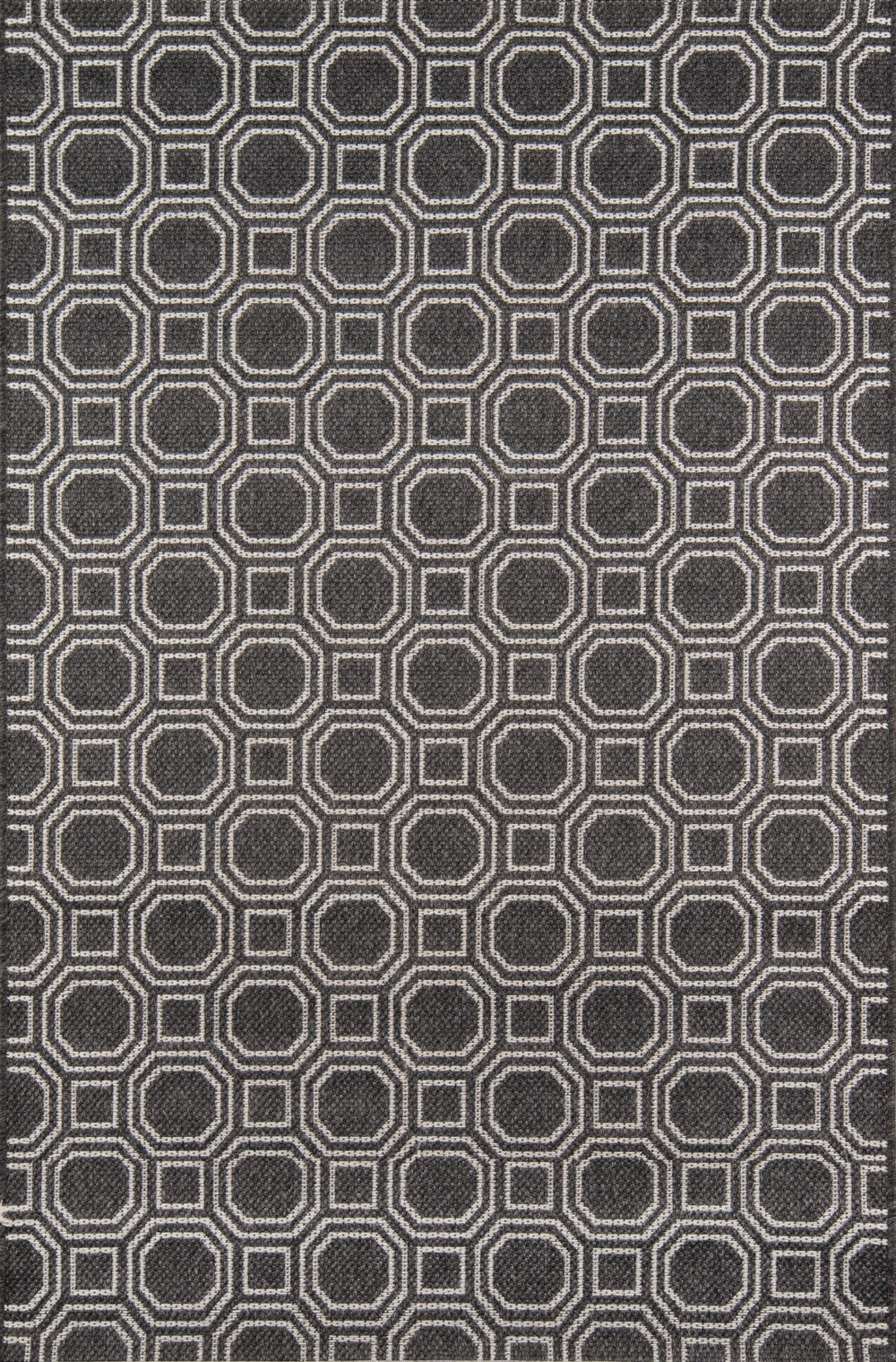 Momeni Erin Gates Downeast DOW-1 Machine Made Contemporary Geometric Indoor/Outdoor Area Rug Charcoal 9'10" x 13'2" DOWNEDOW-1CHR9AD2