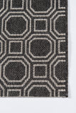 Momeni Erin Gates Downeast DOW-1 Machine Made Contemporary Geometric Indoor/Outdoor Area Rug Charcoal 9'10" x 13'2" DOWNEDOW-1CHR9AD2