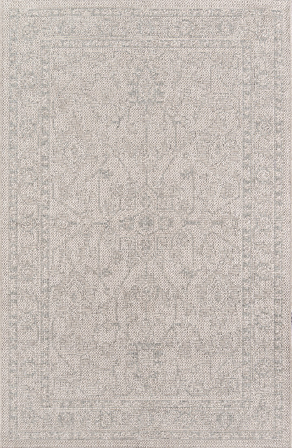 Momeni Erin Gates Downeast DOW-3 Machine Made Transitional Oriental Indoor/Outdoor Area Rug Grey 9'10" x 13'2" DOWNEDOW-3GRY9AD2