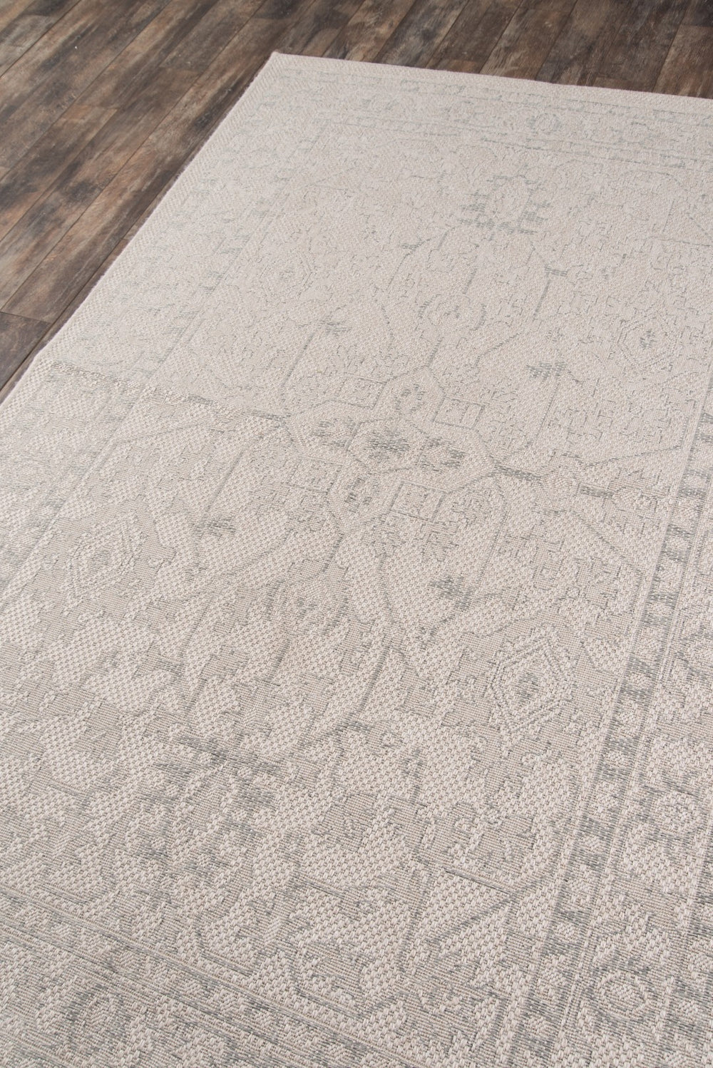 Momeni Erin Gates Downeast DOW-3 Machine Made Transitional Oriental Indoor/Outdoor Area Rug Grey 9'10" x 13'2" DOWNEDOW-3GRY9AD2