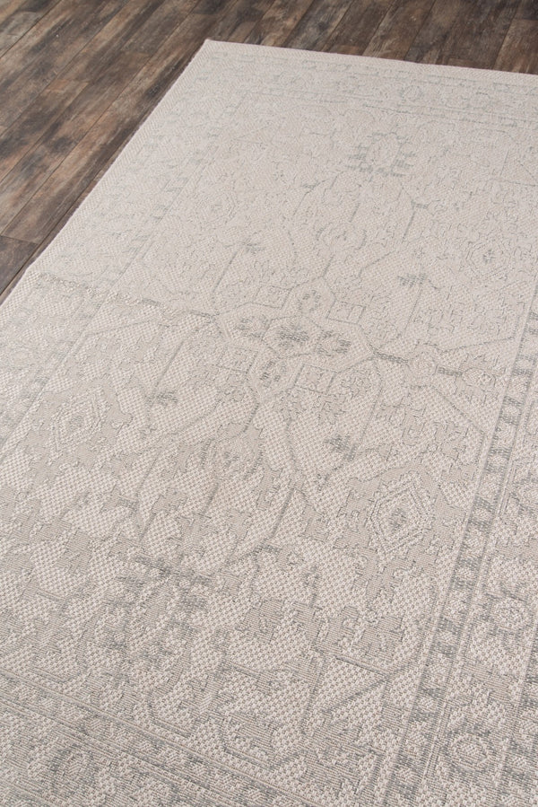 Momeni Erin Gates Downeast DOW-3 Machine Made Transitional Oriental Indoor/Outdoor Area Rug Grey 9'10" x 13'2" DOWNEDOW-3GRY9AD2