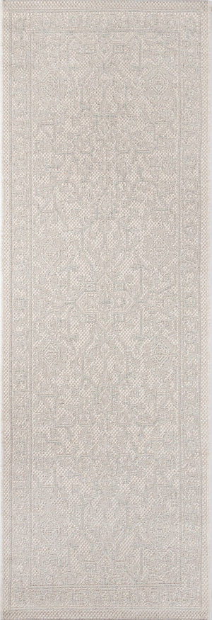 Momeni Erin Gates Downeast DOW-3 Machine Made Transitional Oriental Indoor/Outdoor Area Rug Grey 9'10" x 13'2" DOWNEDOW-3GRY9AD2