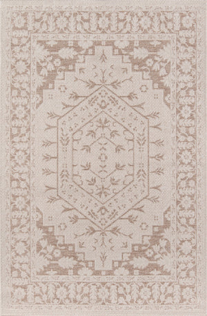 Momeni Erin Gates Downeast DOW-5 Machine Made Transitional Oriental Indoor/Outdoor Area Rug Beige 9'10" x 13'2" DOWNEDOW-5BGE9AD2