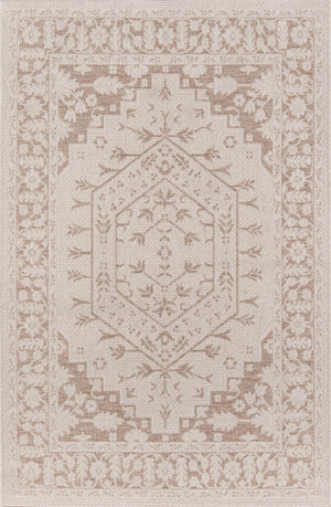 Momeni Erin Gates Downeast DOW-5 Machine Made Transitional Oriental Indoor/Outdoor Area Rug Beige 9'10" x 13'2" DOWNEDOW-5BGE9AD2